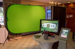 Green-screen with Live-view and Social Media Station